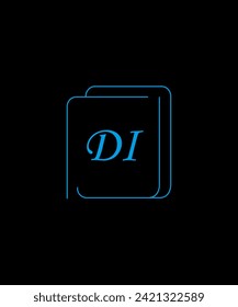 DI Latter Logo Design With Black Background