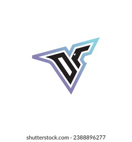 DI letter combination cool logo esport or gaming initial logo as a inspirational concept design