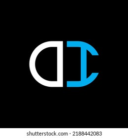 DI-Buchstaben Logo kreatives Design mit Vektorgrafik