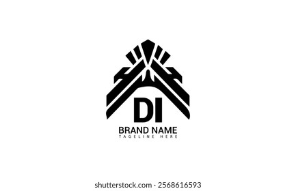 DI letter logo creative design. DI unique design. DI letter logo design on wiht background