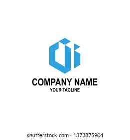 DI Letter Logo design, modern design, technology logo, simple design