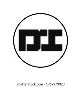 DI Letter Logo Design With Simple style