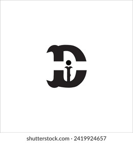 DI letter logo design vector graphics.