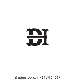 DI letter logo design vector graphics.