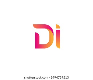 di letter logo. di logo design vector illustration