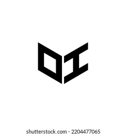 DI letter logo design with white background in illustrator. Vector logo, calligraphy designs for logo, Poster, Invitation, etc.
