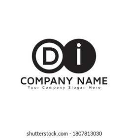 DI Letter logo. DI initial trend logo design vector template.DI Initial Logo Concept