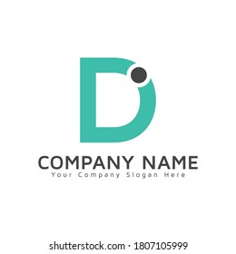 Di letter Logo . Minimalist art monogram. Company Logo Design Vector Illustration Template .Di logo