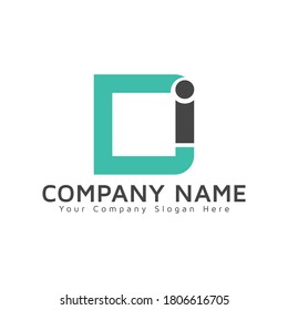 DI letter logo,DI minimalist art monogram Company Logo Design Vector Illustration Template