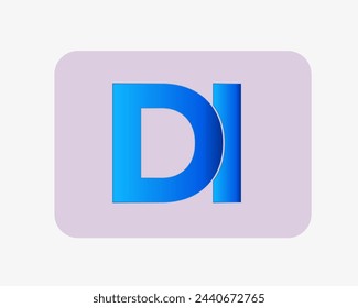 DI logo. DI creative initial latter logo.DI abstract.DI Monogram logo design.Creative and unique alphabet latter logo.