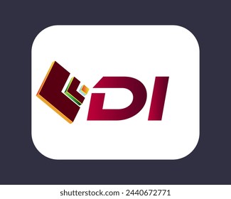 DI logo. DI creative initial latter logo.DI abstract.DI Monogram logo design.Creative and unique alphabet latter logo.