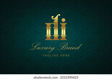 DI LUXURY LETTER LOGO DESIGN. It is a luxury letter monogram logo, this logo is made by combining two letters