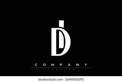 DI Modern Initials Logo Design. Branding logo with stylized initials showcasing bold design and modern aesthetic. Ideal for professional business branding or creative projects focusing on minimalistic