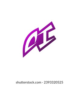 DI Premium emblem logo initial esport and gaming design concept