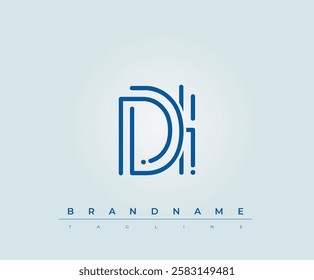 DI Technology Letter Logo Template. This tech letter logo is a graphic mark that uses letters to represent a technology company.