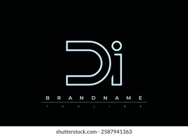 DI Technology Letter Logo Template. This tech letter logo is a graphic mark that uses letters to represent a technology company.