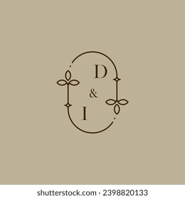 DI wedding initial logo in high quality professional design that will print well across any print media
