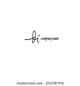 di white background handwritten logo