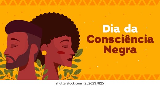 Dia da Consciência Negra ou faixa horizontal do dia da consciência negra