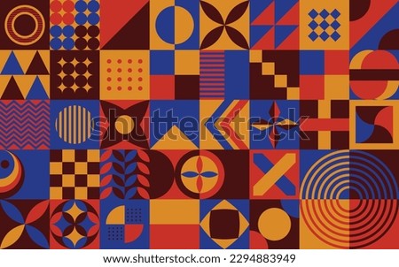 Dia de la Afrocolombianidad Abstract Background vector illustration. May 21 Afro-Colombian Day annual commemoration Colombia. Horizontal banner Neo Geometric pattern. Website header, social media post Stock foto © 