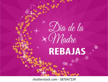 Dia de la madre en espanol Mother's day banner in Spanish language vector illustration EPS10