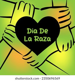 Dia de la raza y la diversidad. Dia de la raza vector illustration. Unity in diversity vector.