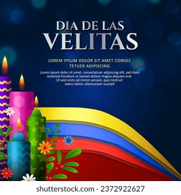 Dia De Las Velitas traditional colombia holiday background