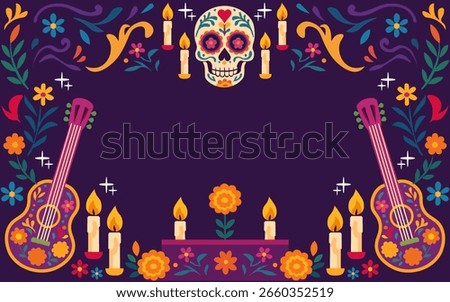 Dia De Los Muertos Background Illustration