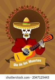 dia de los muertos banner, poster vector. day of the death concept. vector eps