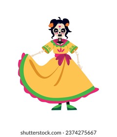 dia de los muertos character isolated