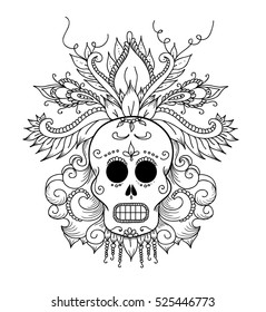 Dia de los muertos. Colouring book