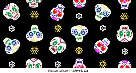 dia de los muertos concept background. seamlees 
pattern background, eps vector