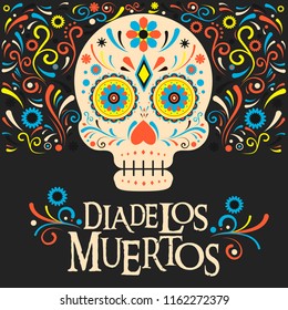 Dia de los Muertos - Day Of The Dead Mexico background design vector illustration