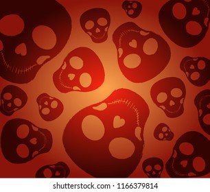 Dia de los muertos day vector illustration. Halloween pattern