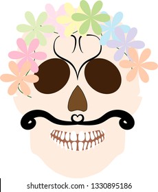 "Dia de los Muertos" (day of the dead) mexican sugar skull  