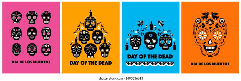 Dia de los muertos; day; dead; skull; mexican; vector; mexico; sugar; death; flower; halloween; 