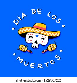Dia de los Muertos - Day of the Dead - traditional mexican holiday. Vector illustration for invitation, banner, poster, t-shirt print, greeting card. EPS 10.