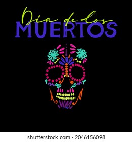 Dia de los muertos, Day of the dead, Mexican holiday, festival. Vector  skulls illustrations. 