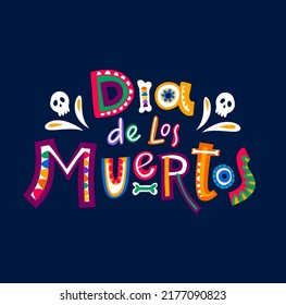 Dia de los muertos oder Day of Dead mexican Ferien Banner mit Vektorcalavera Schädel. Mexiko traditionelle Fest-Feier des Toten Tages oder dia de los Muertos mit Knochen und Kalavera-Ziermuster