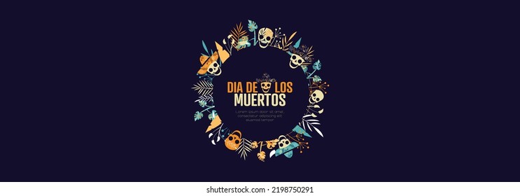 Dia De Los Muertos, Day of the Dead card.