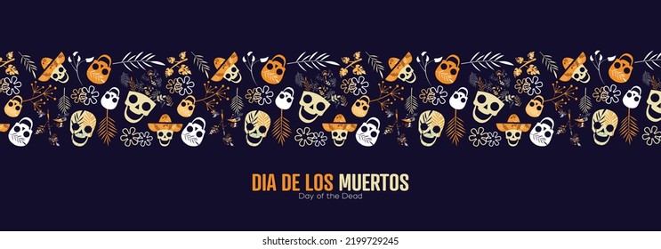 Dia De Los Muertos, Day of the Dead banner.