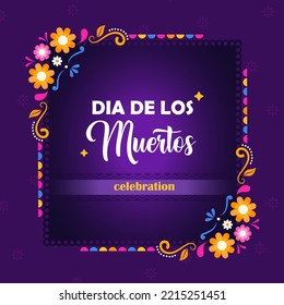 Dia de Los Muertos oder Tag der Toten Grußkarte, Banner, Einladung, Partyposter, Flyer. mexikanische Feriengrafik
