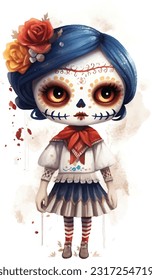 Dia DE Los Muertos (Day of the dead) face painting, Mexican Holiday, costume