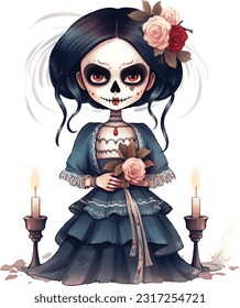 Dia DE Los Muertos (Day of the dead) face painting, Mexican Holiday, costume