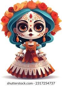 Dia DE Los Muertos (Day of the dead) face painting, Mexican Holiday, costume