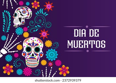 Dia de los Muertos, oder Day of the Dead, ist ein lebendiges mexikanisches Traditionsfestival.