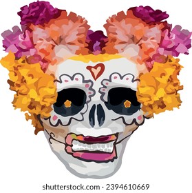 dia de los muertos, day of death, vectorial design.