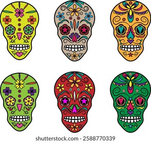 Dia de los Muertos. Day of the dead. It is a Mexican skull. 