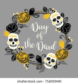 Dia de los muertos. Day of The Dead. Vector design element for invitation, banner, card, poster, flyer, web and other users.