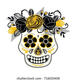 Dia de los muertos. Day of The Dead. Vector design element for invitation, banner, card, poster, flyer, web and other users.